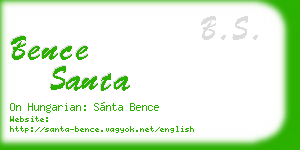 bence santa business card